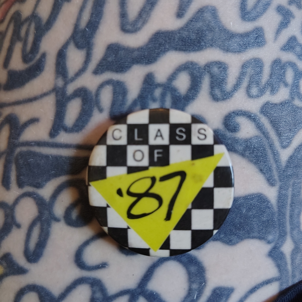 Class of '87 Checkered Pin